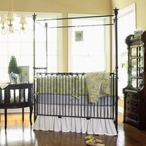 corsican iron canopy crib - stars 